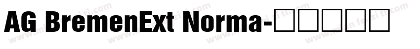 AG BremenExt Norma字体转换